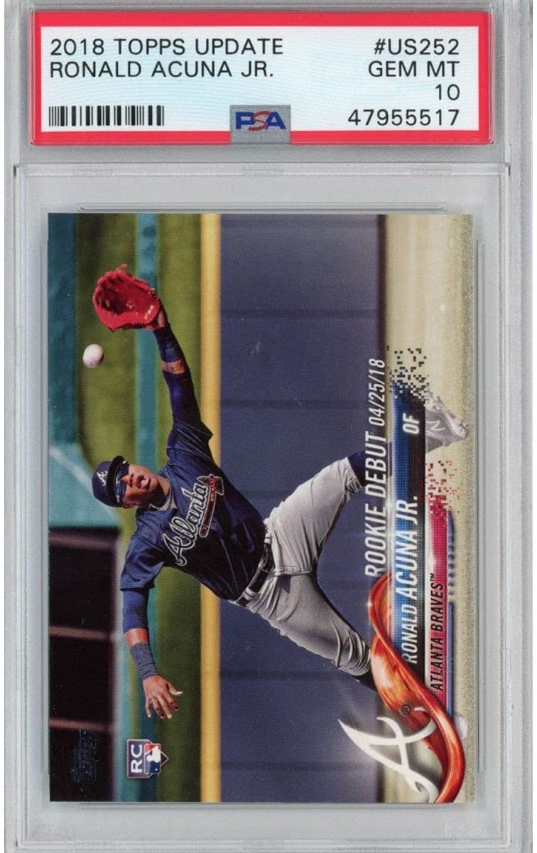 Graded 2018 Topps Update Ronald Acuna Jr. #US252 RC Baseball Card PSA 10
