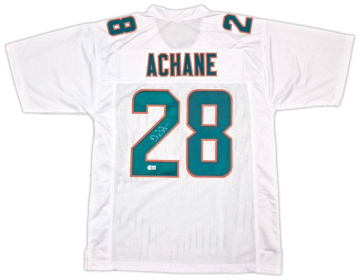Miami Dolphins De'Von Achane Signed White Jersey Beckett Witness
