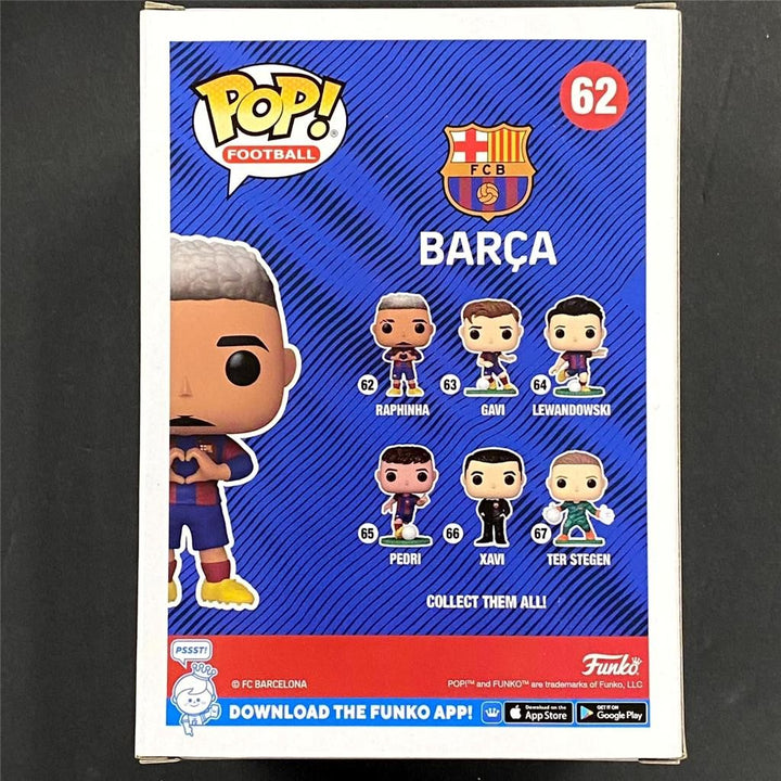 Raphinha signed FC Barcelona Funko Pop! 62 Brazil Star Barca autograph (A) ~ JSA