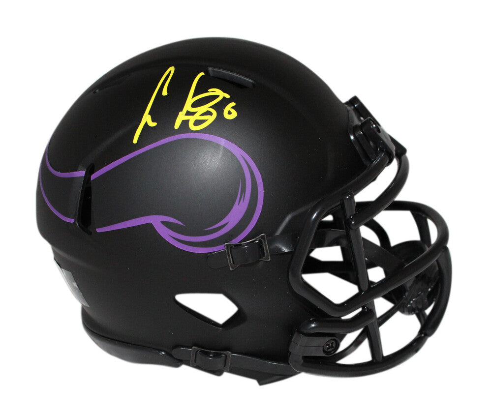 Cris Carter Autographed Minnesota Vikings Mini Helmet Eclipse Beckett 40639