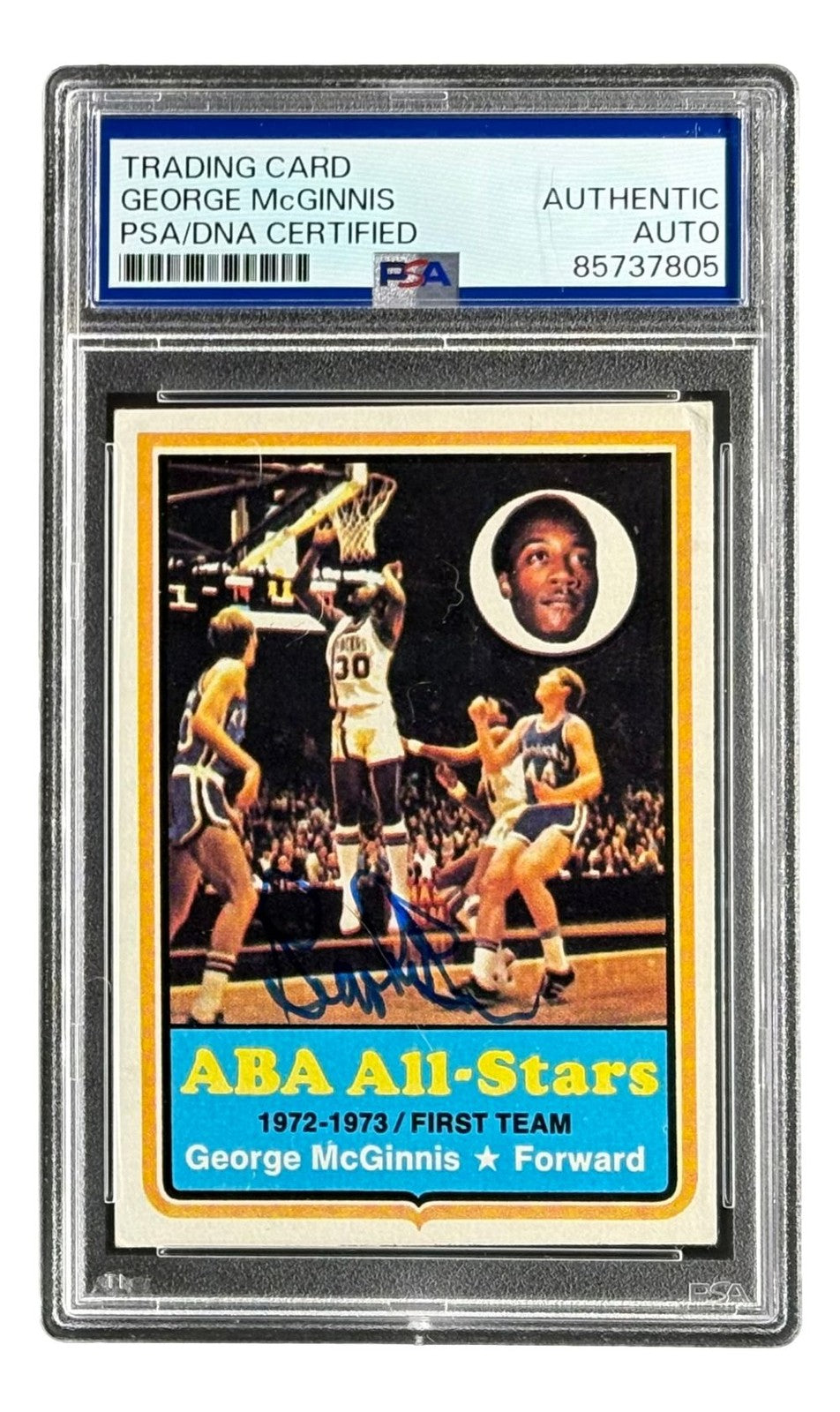 George McGinnis Signed 1973/74 Topps #180 Pacers Trading Card PSA/DNA