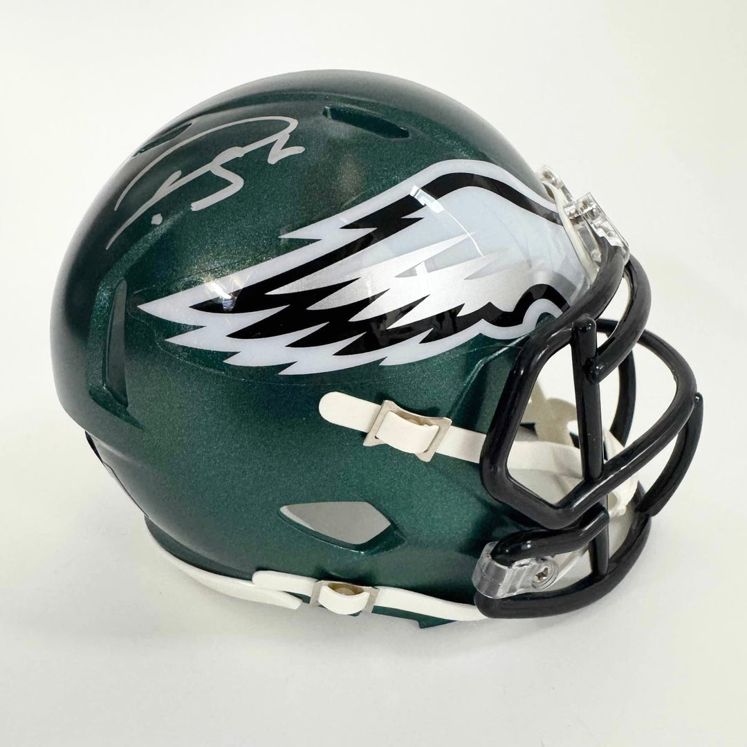 Autographed/Signed Darius Slay Jr. Eagles Mini Helmet Beckett BAS COA