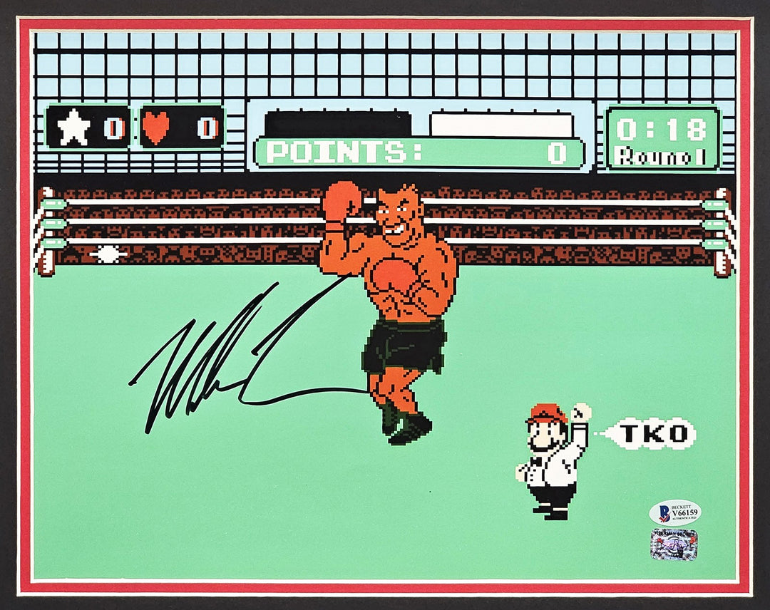 Mike Tyson Signed Framed 11x14 Photo Nintendo Punch-Out!! Beckett BAS