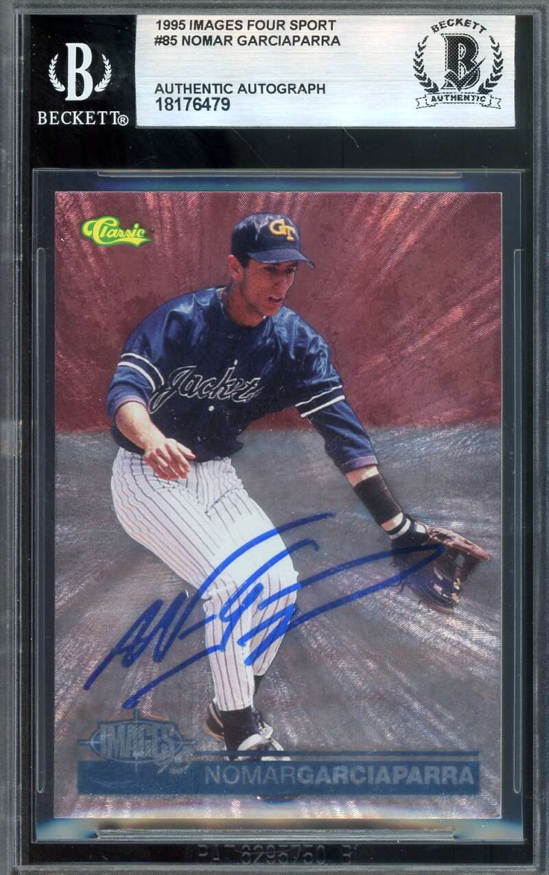 Nomar Garciaparra Beckett BAS Signed 1995 Clasic Images Four Sport Rookie Autogr