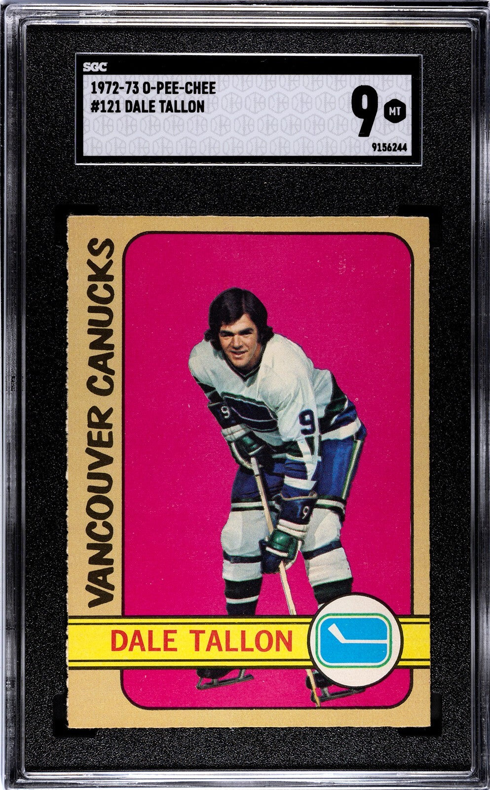 Dale Tallon 1972-73 O-Pee-Chee NHL Card #121- SGC Graded 9 Mint (Canucks)