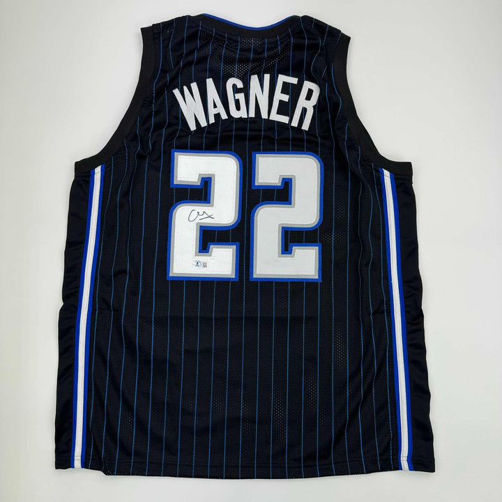 Autographed/Signed Franz Wagner Orlando Black Jersey Beckett BAS COA