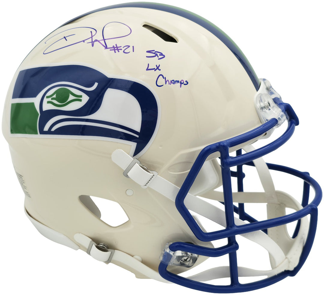 Devon Witherspoon Signed Seahawks Cream Retro Full Size Authentic Helmet BAS