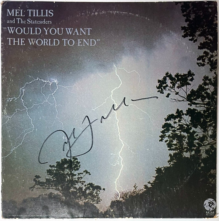 Mel Tillis signed 1972 Would You Want The World To End Album Cover/LP/Record-JSA