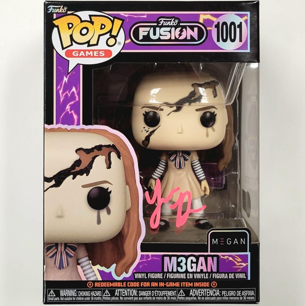 Jenna Davis signed Megan Funko Pop! 1001 M3GAN autograph ~ Beckett BAS