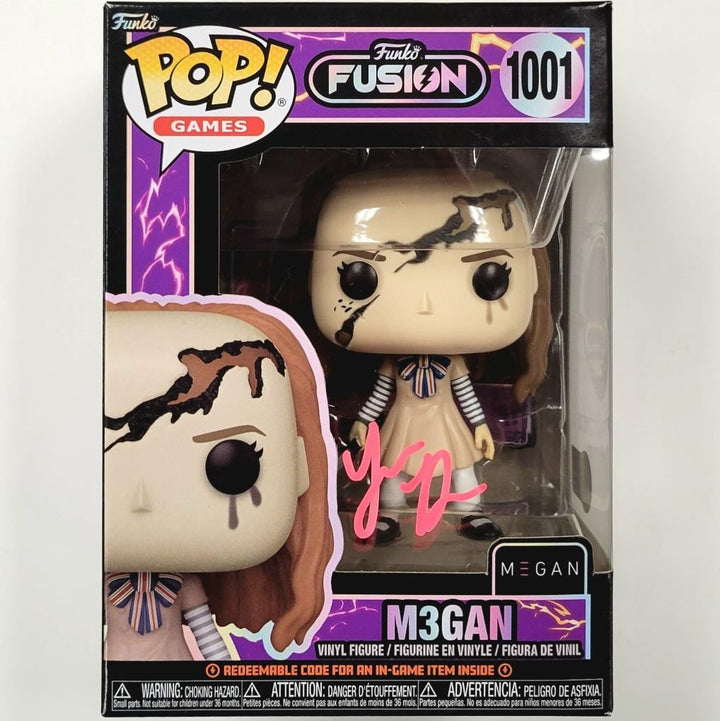 Jenna Davis signed Megan Funko Pop! 1001 M3GAN autograph ~ Beckett BAS