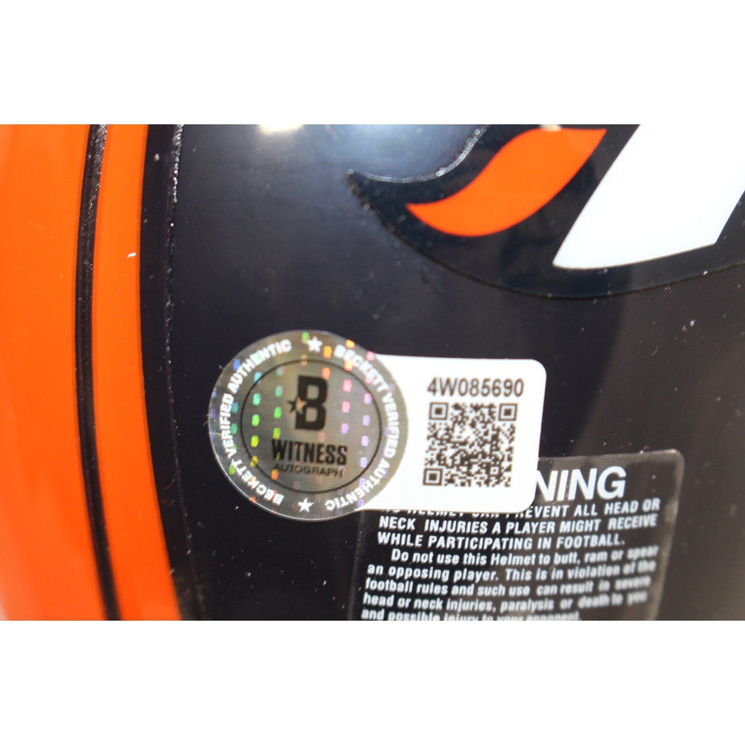 Von Miller Autographed Denver Broncos VSR4 Mini Helmet SB MVP Beckett WIT 54721