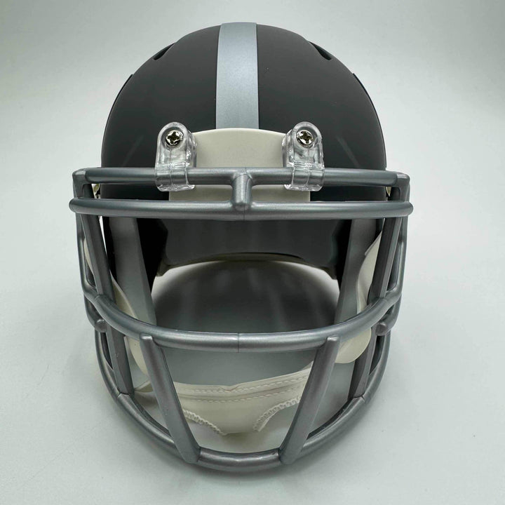 Autographed/Signed Lawrence Taylor New York Giants Silver Mini Helmet BAS COA