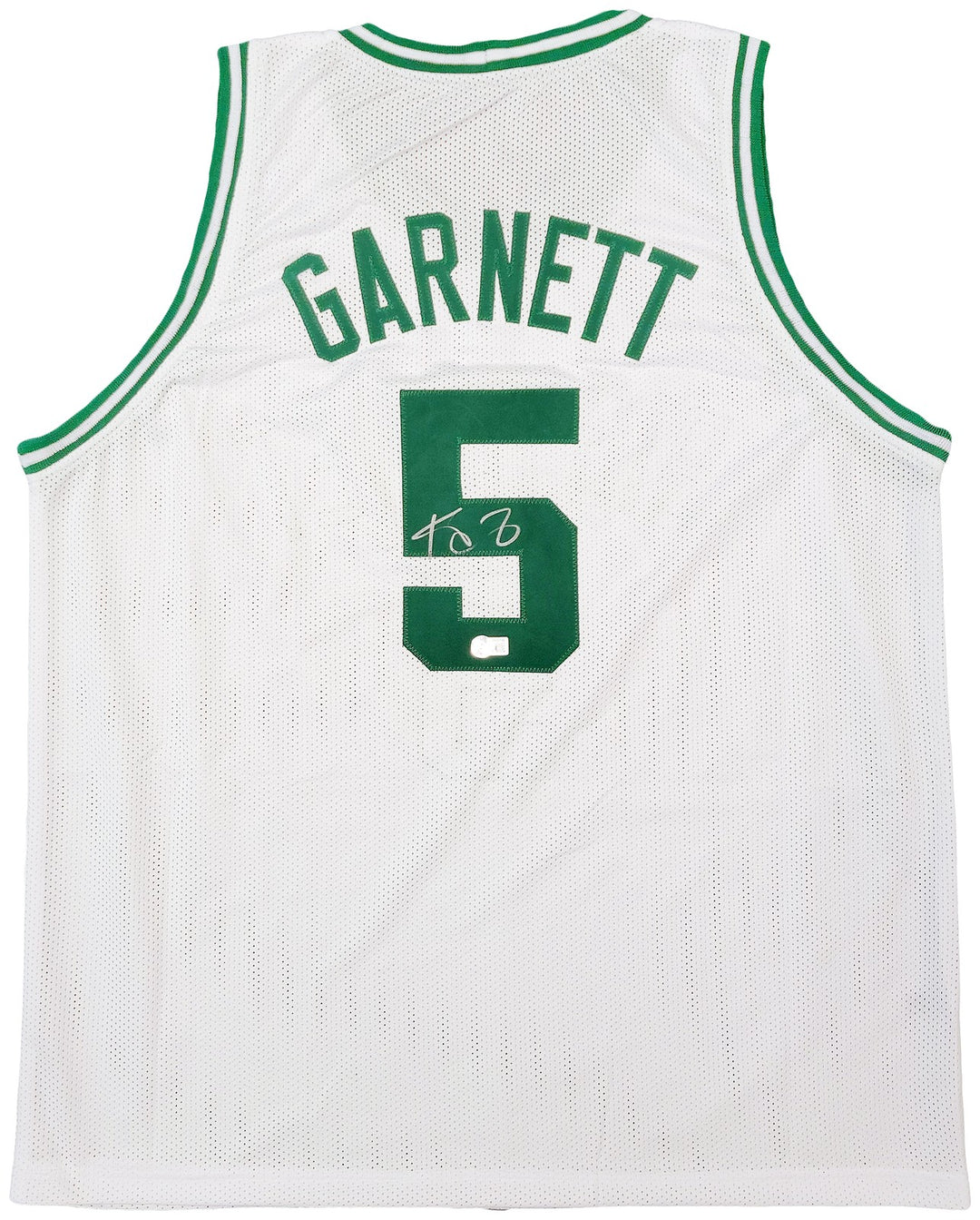 Boston Celtics Kevin Garnett Signed White Jersey Beckett BAS QR