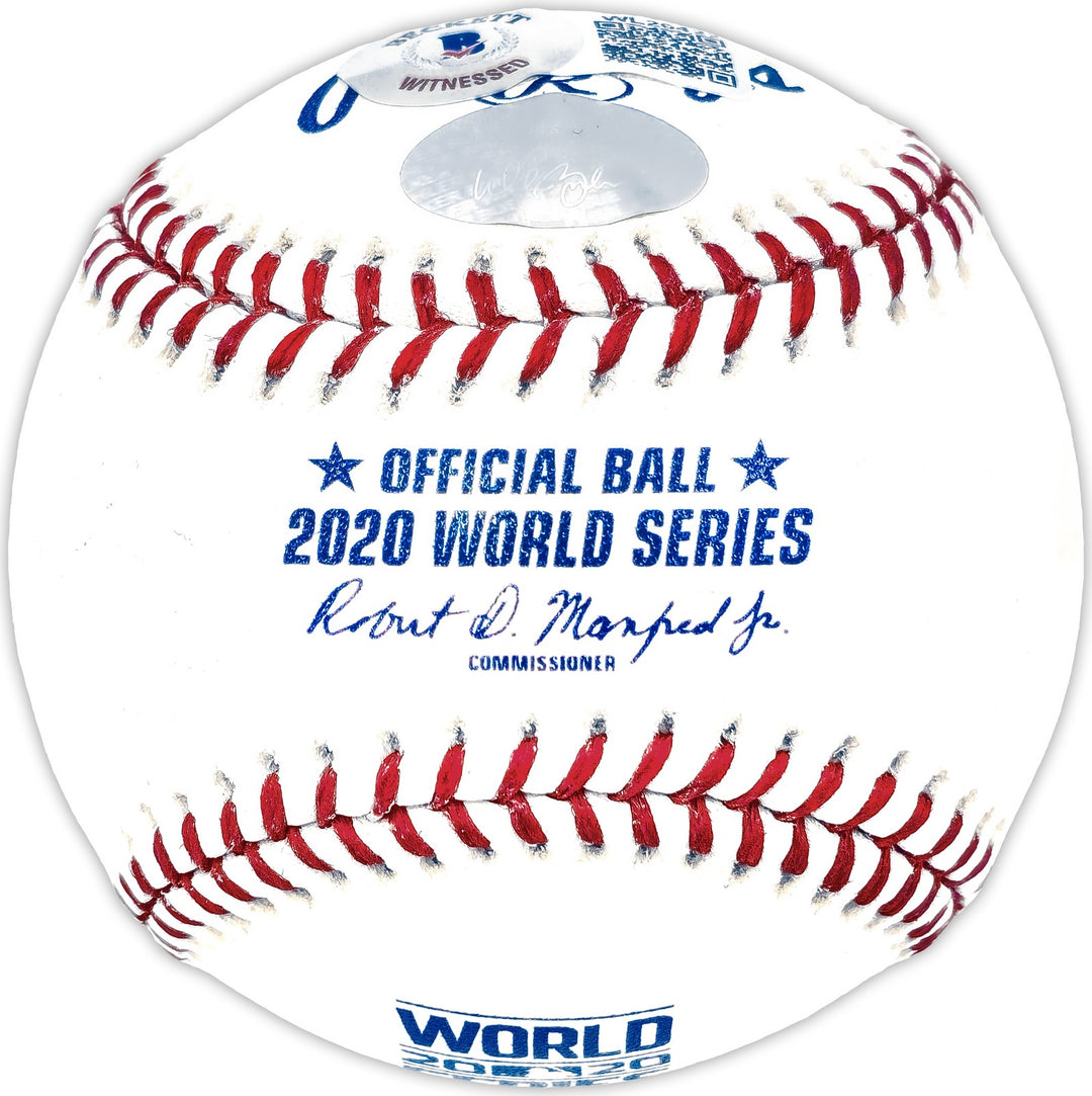 Walker Buehler Auto Official 2020 WS MLB Baseball Dodgers 2020 WS Champs Beckett