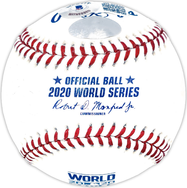 Walker Buehler Auto Official 2020 WS MLB Baseball Dodgers 2020 WS Champs Beckett