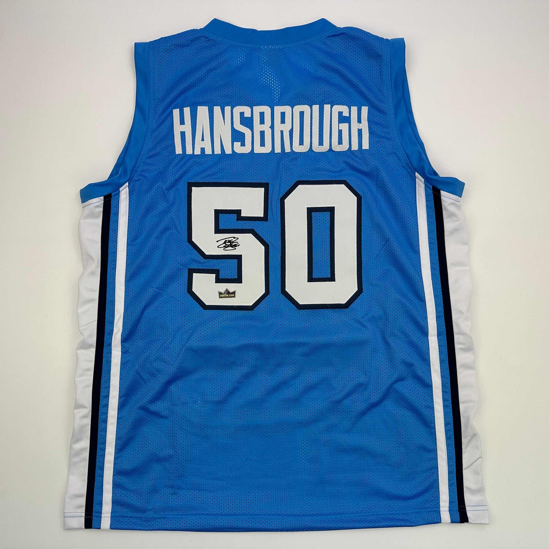 Facsimile Autographed Tyler Hansbrough UNC Blue Reprint Jersey Size Men's XL