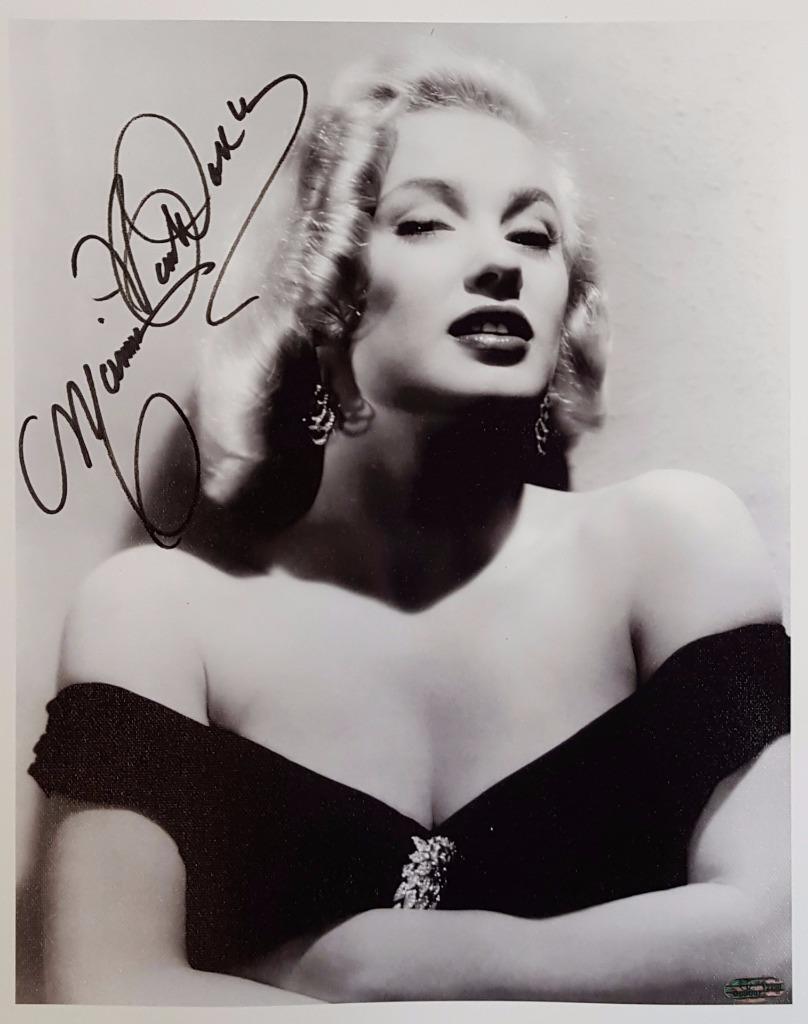 Mamie Van Doren Signed 11x14 Canvas Photo Playboy Playmate OC Dugout Hologram