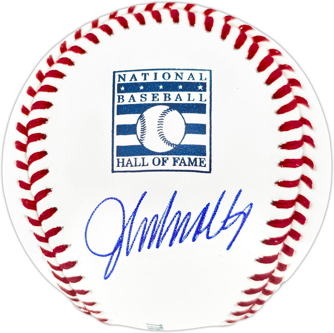 John Smoltz Signed Official HOF Logo Baseball Braves Beckett BAS Witness