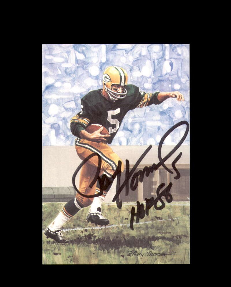 Paul Hornung PSA DNA Signed Goal Line Art Card GLAC Autograph HOF 86