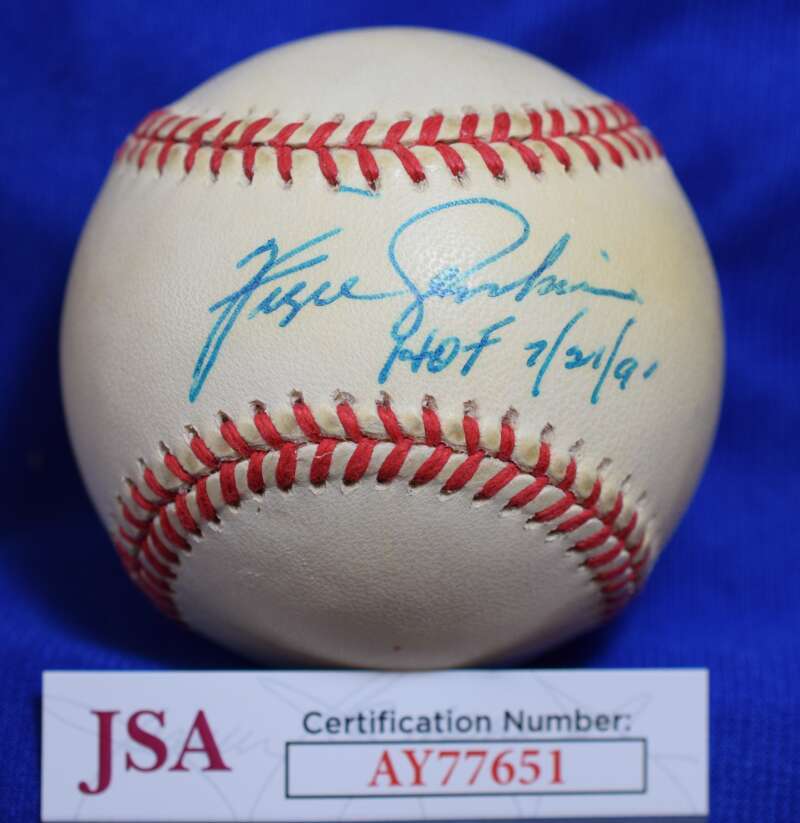 Fergie Jenkins JSA COA Autograph National League Signed Baseball HOF 7/21/91