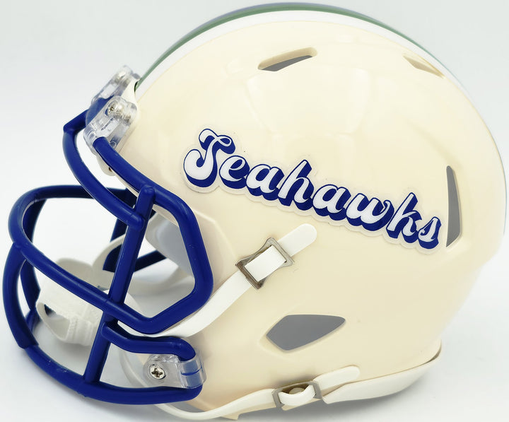 Grey Zabel Signed Seattle Seahawks Cream Retro Speed Mini Helmet MCS Holo