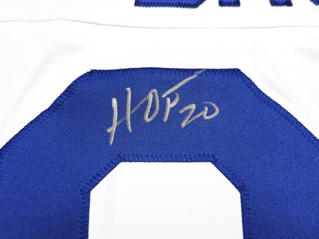 St. Louis Rams Isaac Bruce Signed White Jersey "HOF 20" Beckett Witness