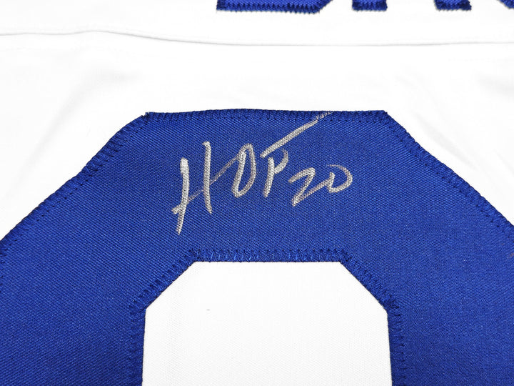 St. Louis Rams Isaac Bruce Signed White Jersey "HOF 20" Beckett Witness