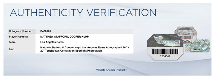 Matt Stafford Cooper Kupp LA Rams Signed 16x20 Photo Framed SB Auto Fanatics