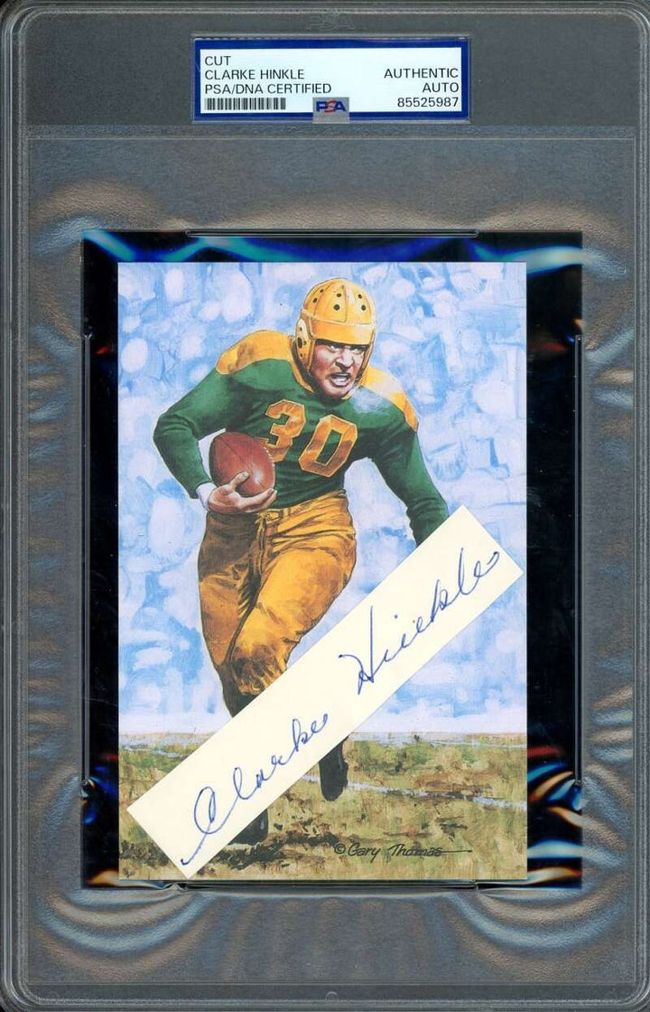 Clarke Hinkle PSA DNA Signed Goal Line Art Card Cut GLAC Autograph