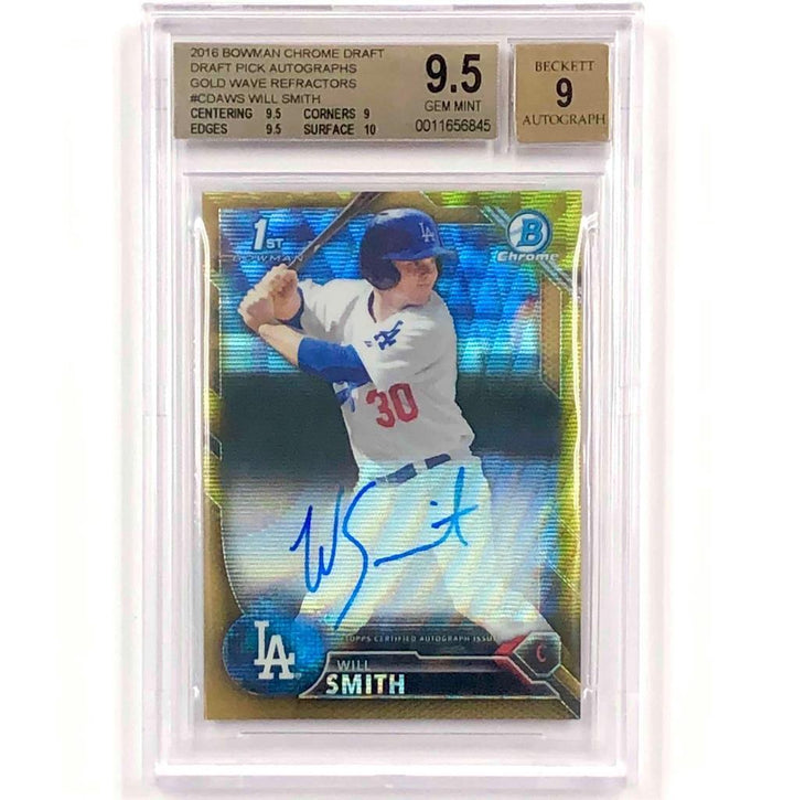 2016 Bowman Chrome 1st Will Smith RC auto Gold Wave Refractor rookie /50 BGS 9.5