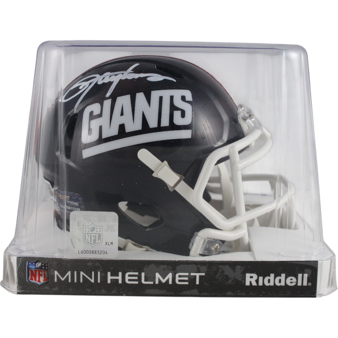 Lawrence Taylor Autographed/Signed New York Giants TB Mini Helmet Beckett 49753