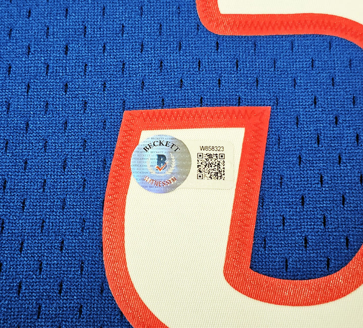 76ers Allen Iverson Auto Blue AUTH Mitchell Ness 99 HWC Swingman Jersey XXL BAS
