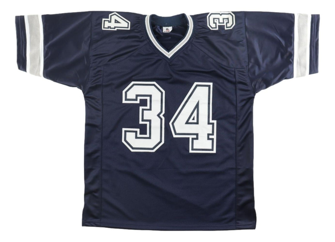 Herschel Walker Dallas Signed Navy Blue Football Jersey BAS