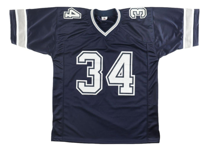 Herschel Walker Dallas Signed Navy Blue Football Jersey BAS