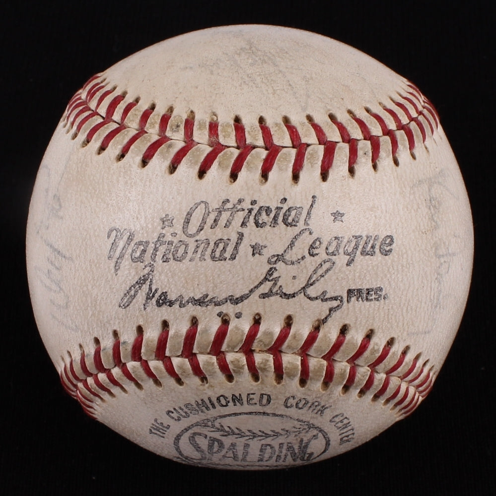 DODGERS TEAM SIGNED 1966 OFFICIAL SPALDING BALL DRYSDALE SUTTON TORBORG LEFEBVRE