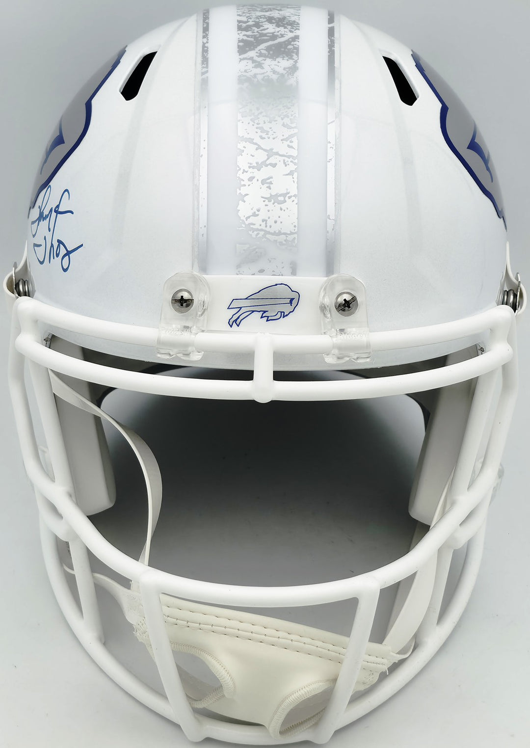 Jim Kelly, Thomas & Reed Auto Bills Rivalries White Full Size Replica Spd Helmet