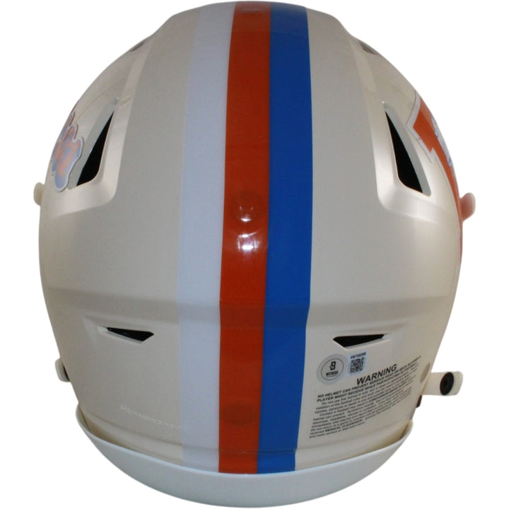 Bo Nix Autographed Denver Broncos SpeedFlex Retro Helmet Beckett Witness 56432
