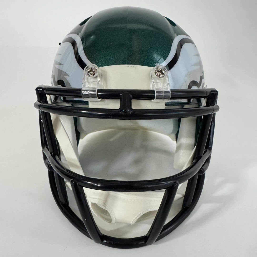 Autographed/Signed LeSean McCoy Philadelphia Eagles Mini Football Helmet JSA COA