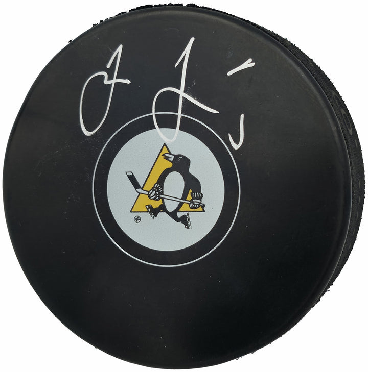 Jaromir Jagr Signed Official Pittsburgh Penguins Logo Puck JSA Witness