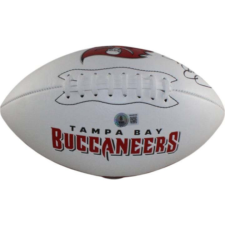 Ronde Barber Autographed Tampa Bay Buccaneers Logo Football Beckett W 55445