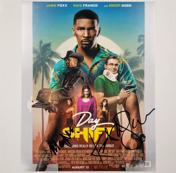 Karla Souza Meagan Good signed Day Shift 11x14 Photo full autograph ~ BAS