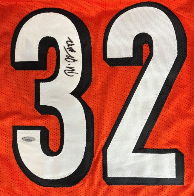 Rudi Johnson Cincinnati Signed Orange Football Jersey Tristar