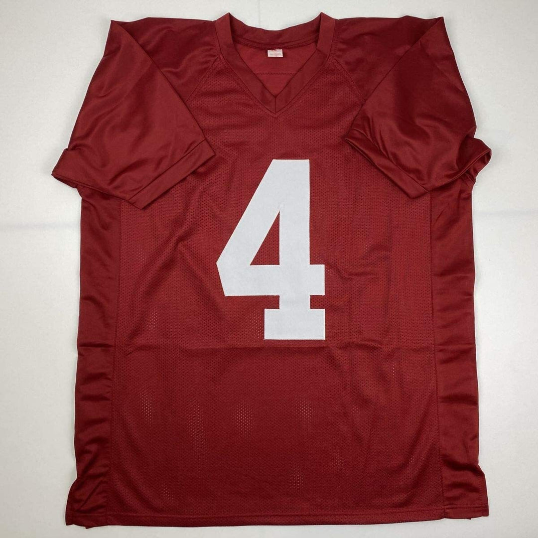 Autographed/Signed JERRY JEUDY Alabama Red College Football Jersey JSA COA Auto