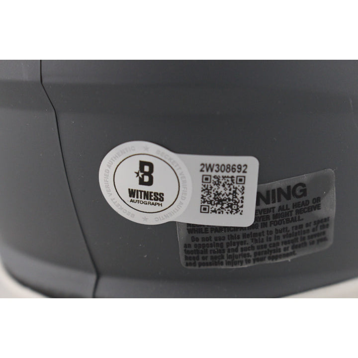 Brian Dawkins Autographed Philadelphia Eagles Slate Mini Helmet Beckett 49114