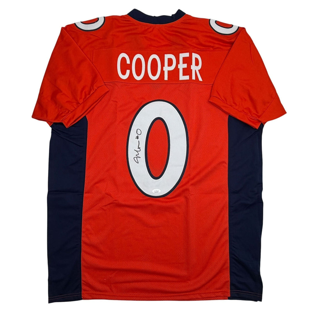 Autographed/Signed Jonathon Cooper Denver Orange Football Jersey JSA COA