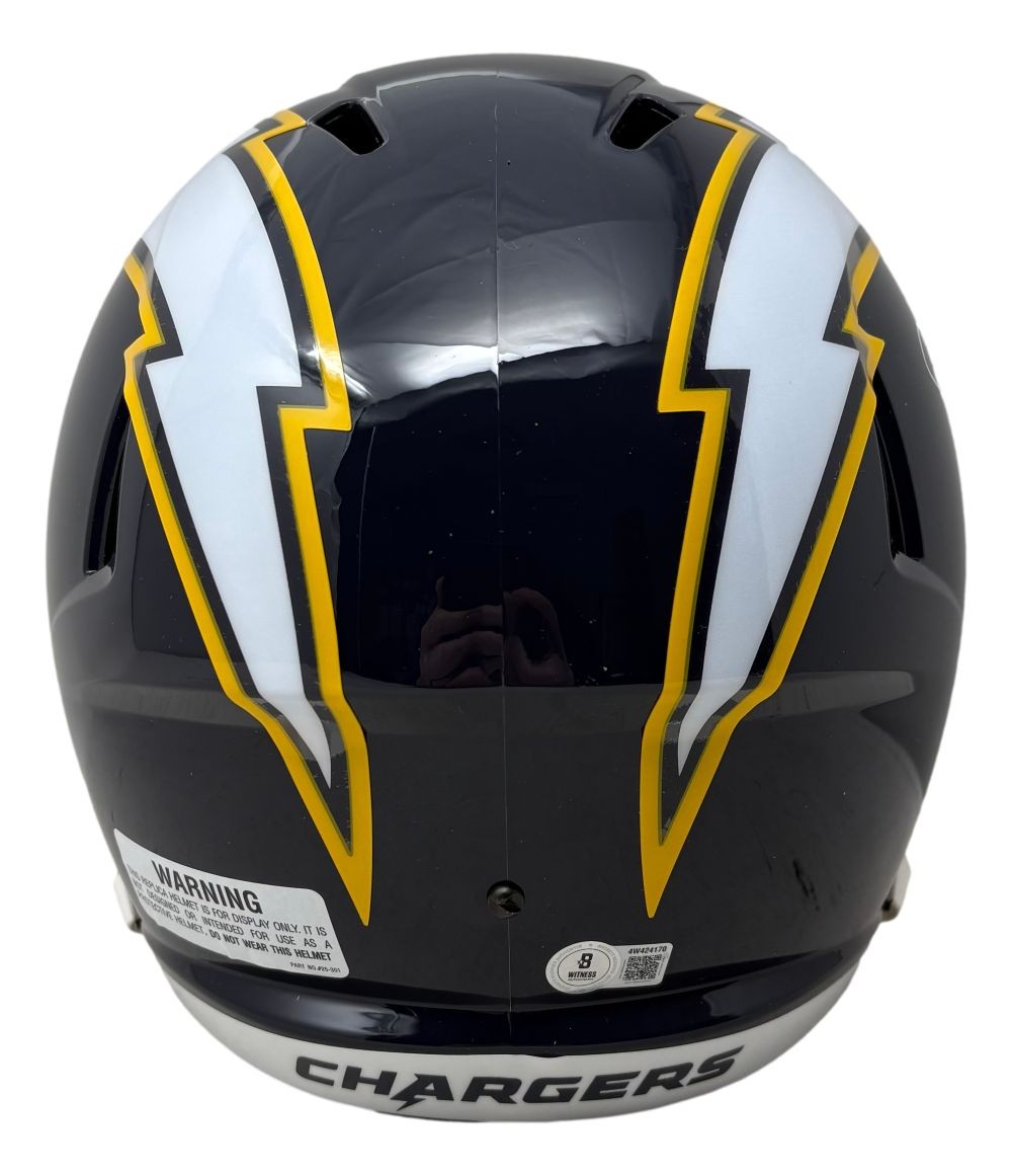 Shawn Merriman Signed Chargers Full Size T/B Replica Speed Helmet Lights Out BAS