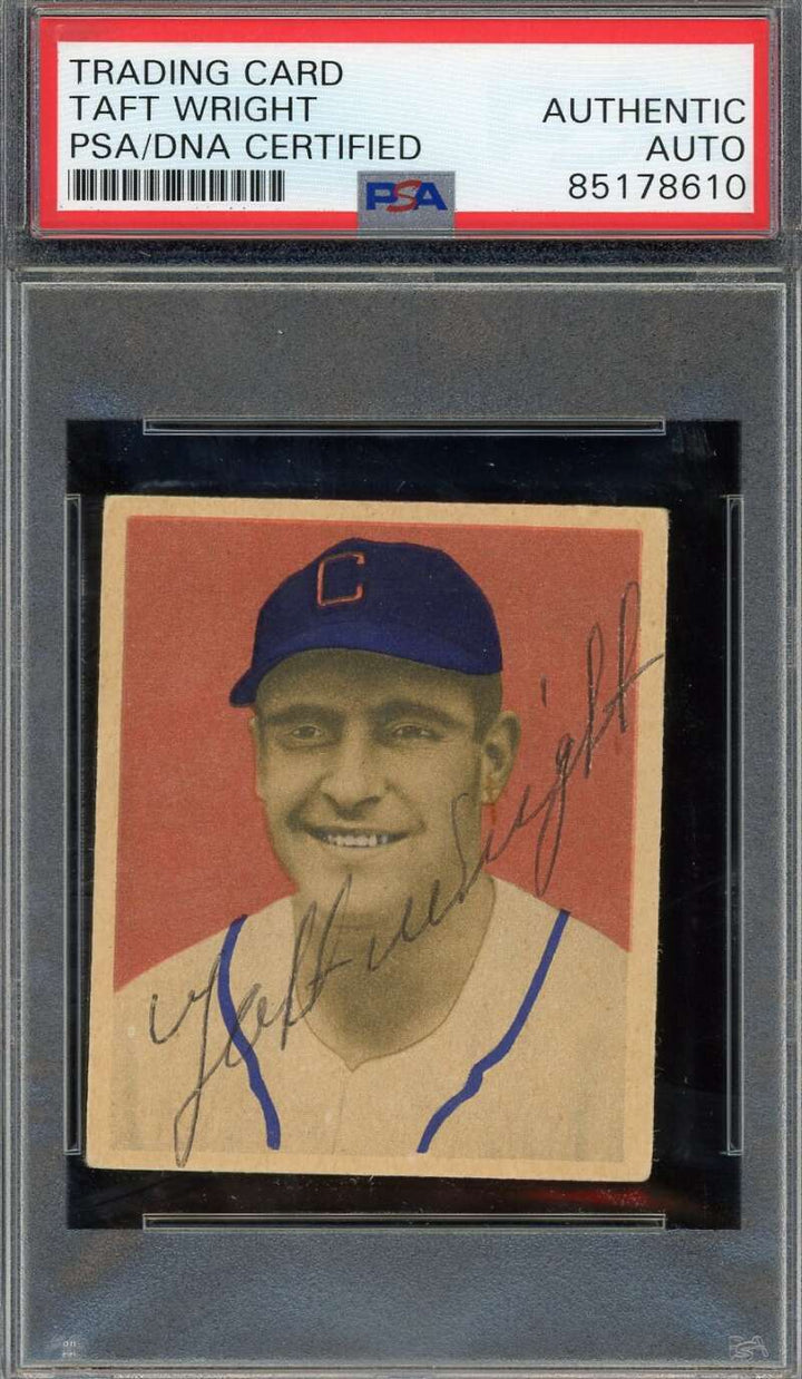 Taft Wright PSA DNA Signed 1949 Bowman Autograph