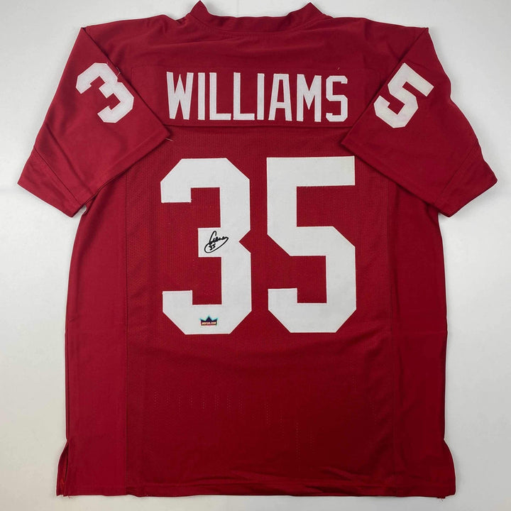 Facsimile Autographed Aeneas Williams Arizona Red Reprint Jersey Size Men's XL