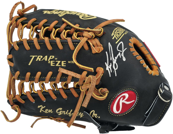 Ken Griffey Jr. Auto Black Rawlings Sig Model Fielding Glove Mariners Beckett