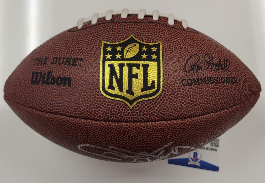 Jerry Jones signed HOF 17 The Duke Replica Football Cowboys (B) Beckett BAS COA